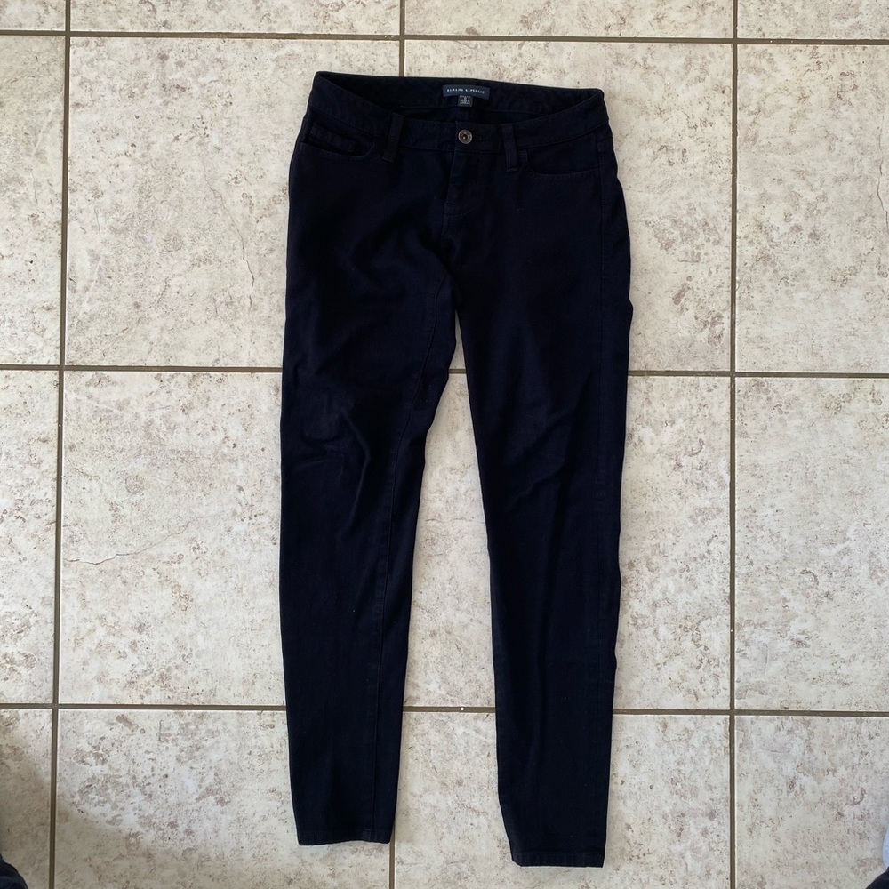 banana republic black dress pants stretch style size 0 like new condition